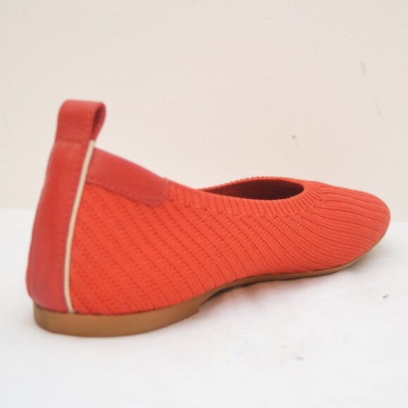 Everlane Day Glove Reknit Red Ballet Flat Pre Owned Size 8 - Picture 3 of 8